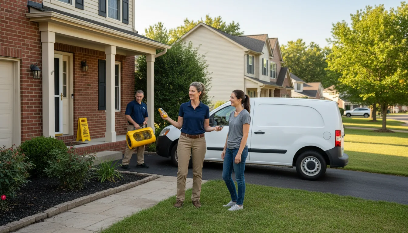 Residential water damage restoration in Gurley, NE